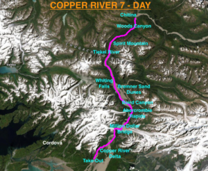 River Map Copper River McCarthy River Tours