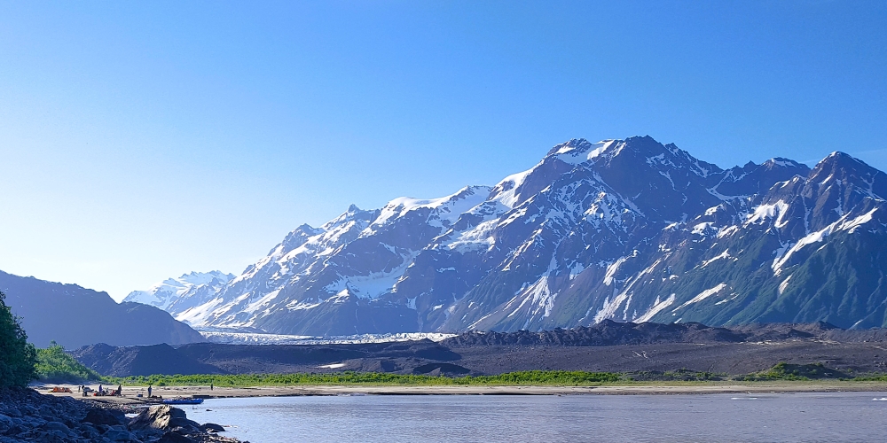 Camping at Childs Glacier on the Copper River Alaska