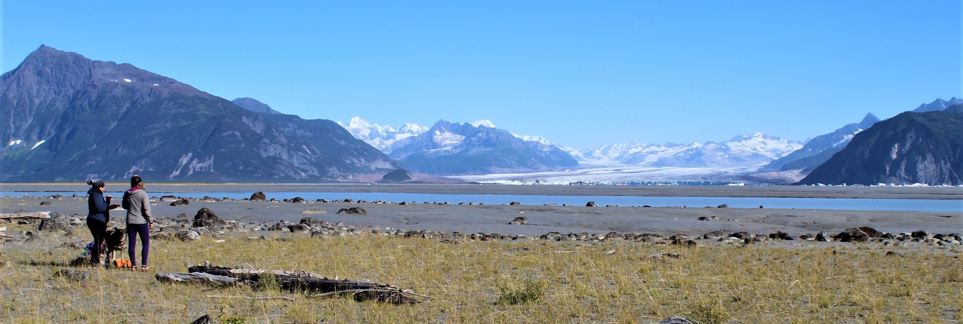 Hiking along the banks of Miles Lake, Copper River, Alaska