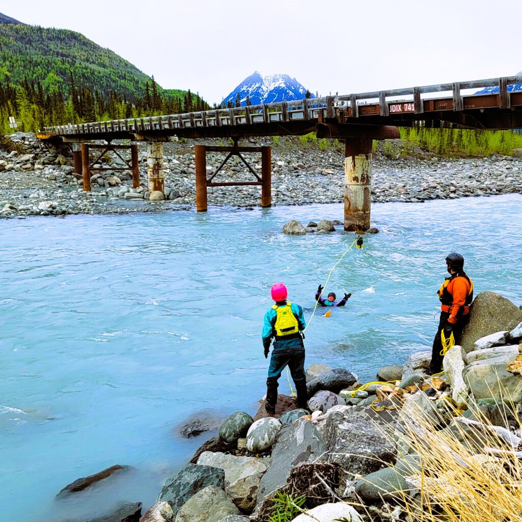 McCarthy River Tours Guides Swiftwater Rescue safety training